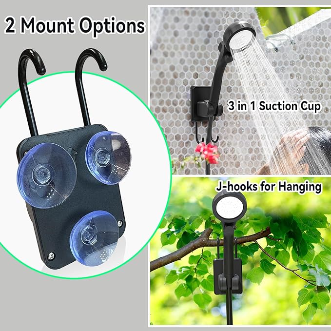Portable Shower for Camping 6000mAh Rechargeable Camping Shower Pump with Power &amp Temperature Display Shower Head and Bidet SprayerOutdoor Shower Pump for Hiking Travel Pet