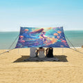 ALAZA Mermaid Jellyfish Beach Tent Sun Shelter UPF50+ Protection Beach Shade Canopy w/ 4 Sandbags for Outdoor Camping Fishing Backyard Fun Picnic 10x9 ft