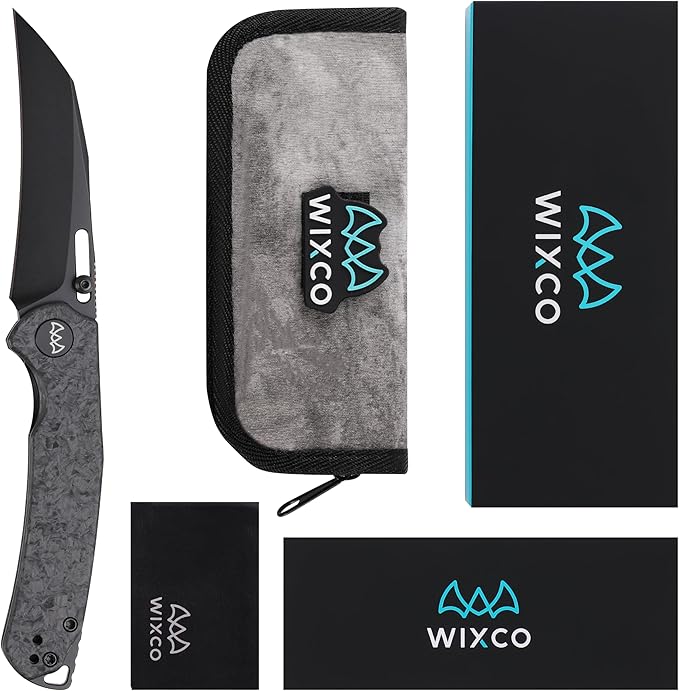 Folding Pocket Knife 3.1 Stonewash Blade EDC Knife with Safety Liner Lock Small Pocket Knife with Clip for Men Sharp Camping Hiking Hunting Survival Knives