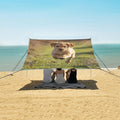 ALAZA Fox Red Labrador Puppy Running Beach Tent Sun Shelter Portable Canopy Sunshade for Outdoor Camping Picnics Backyard Fun 10x9 ft