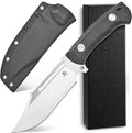 Sitivien ST20 Fixed Blade Knife 8MM Thick N690 Stainless Steel Blade Full Tang G10 Handle EDC Fixed Knifes for Outdoor Working Camping Bushcraft(Silver)