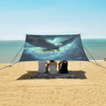 ALAZA Eagles Lightning Fly Beach Tent Sun Shelter Portable Canopy Sunshade for Outdoor Camping Picnics Backyard Fun 10x9 ft
