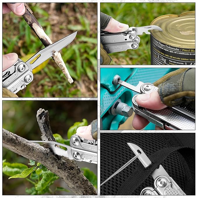 BIBURY Multitool Pliers Pro BI2049 3Cr13 Multi Tool with Large Saw Blade YG10 Tungsten Wire Cutters EDC Multi Tool w/Scissors and Screwdirver Set for Outdoor Hunting Survival Camping Gift for Men