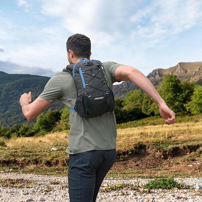Lightweight Hydration Backpack Running Backpack with 2L Water Bladder Hydro Water Daypack for Cycling Hiking Rave for Men Women