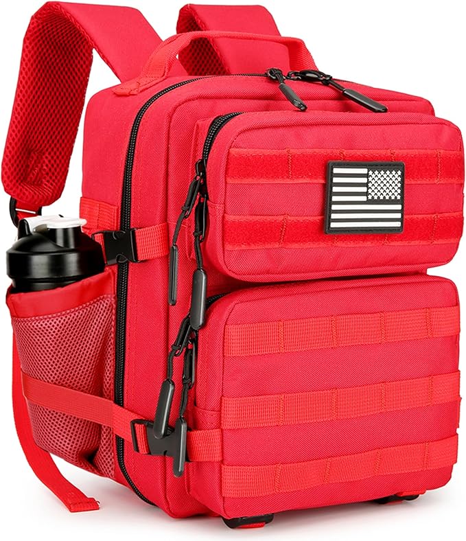 9L Mini Tactical Backpack for Men and Women Tactical Backpack Small for Hiking Small Tactical Bag (Red)