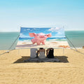 ALAZA Pig Starfish Beach Beach Tent Sun Shelter Portable Canopy Sunshade for Outdoor Camping Picnics Backyard Fun 10x9 ft