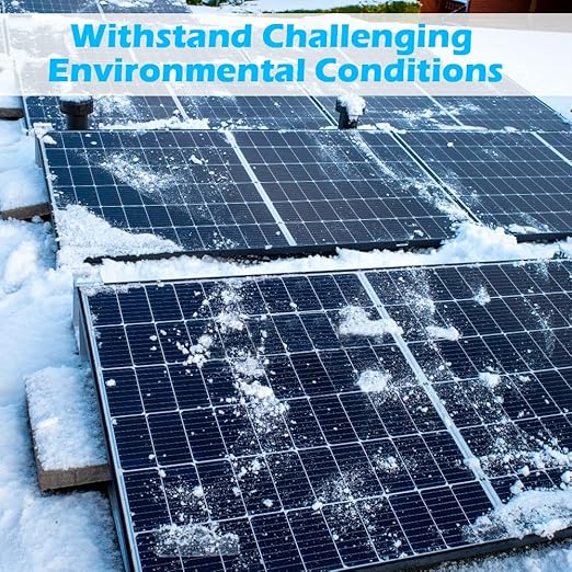 SUNGOLDPOWER Solar Panel 200W 24V Monocrystalline Solar Panel 200 Watt Solar Module Grade A Solar Cell Black SG200WM24