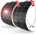 DOKIO 200W (2×100W) Flexible Solar Panels 18V Monocrystalline for 12V Battery Charging Semi-Flexible ETFE with MC4 Series/Parallel for RV Boat Camper Van Trailer Off-Grid Use