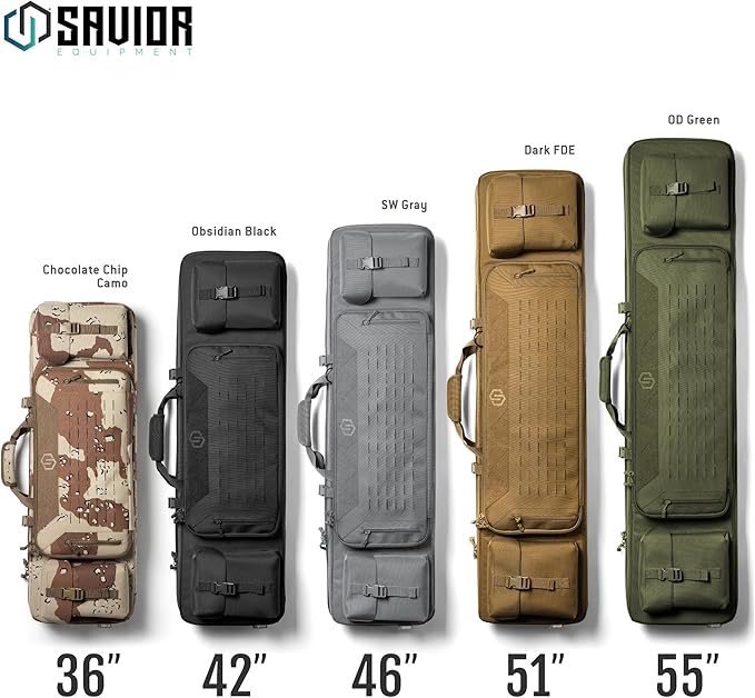 Savior Equipment Urban Warfare Tactical Double Long Gun Bag Case Backpack w/Pistol Handgun