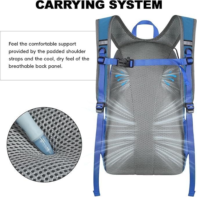 Seektop 20L Foldable Waterproof Hiking Backpack Ultralight Small Lightweight Daypack Packable Backpack for Men Woman