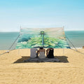 ALAZA Green Dragonfly Flowers Art Beach Tent Sun Shelter Portable Canopy Sunshade for Outdoor Camping Picnics Backyard Fun 10x9 ft