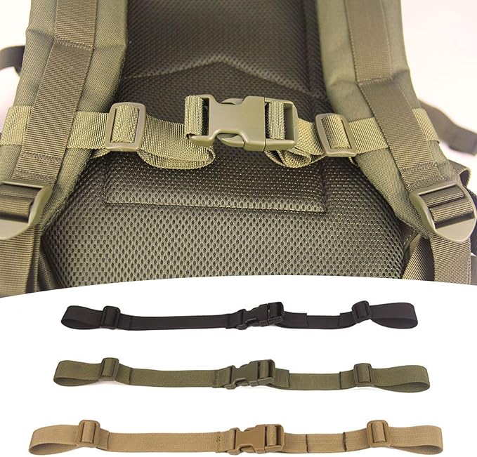 Backpack Chest StrapAdjustable BackpackBackpack Chest Bag Strap Adjustable Shoulder Strap(Mud Color)