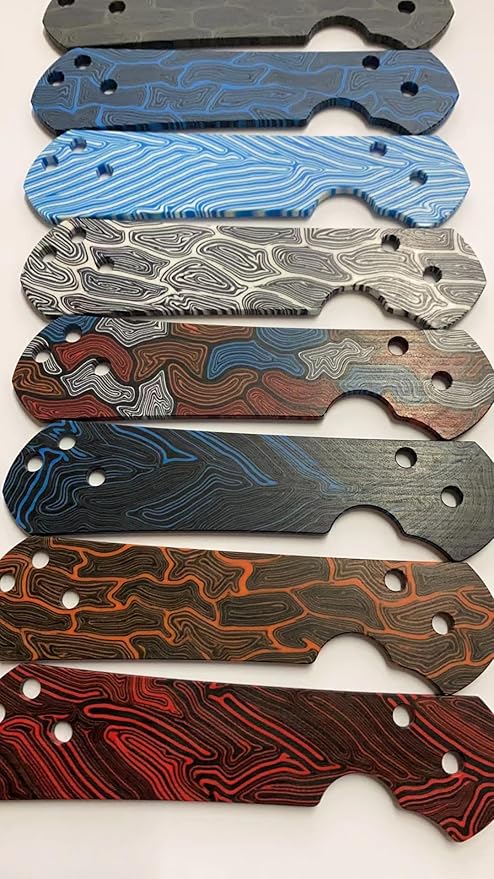 1PC G10 Scales Fits Large Sebenza 21 CNC Handle Patch Replacement in Black and Red Accessory