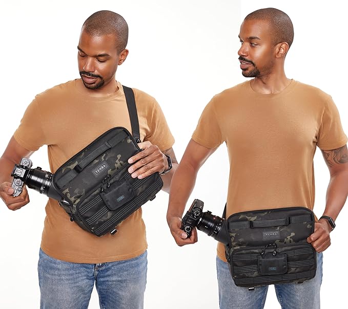 Tenba Axis v2 6L Sling Bag for DSLR and Mirrorless cameras and lenses – MultiCam Black (637-763)