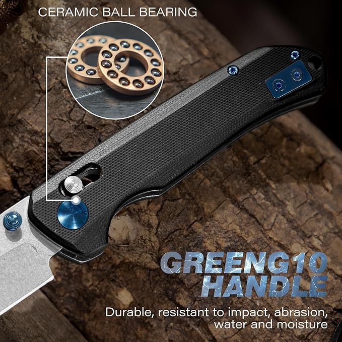 Dispatch Axis Lock Folding Knife with Small Fixed Blade Knife