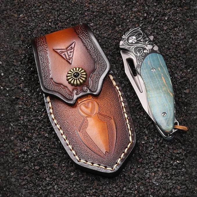 Knives for Men Folding Knife Lightweight Outdoor Knife for Backpacking HRC 58-60 Personalized Engraving Knives Hunting Knife Gift for Boyfriend who Loves Hunting Boyfriend Gifts