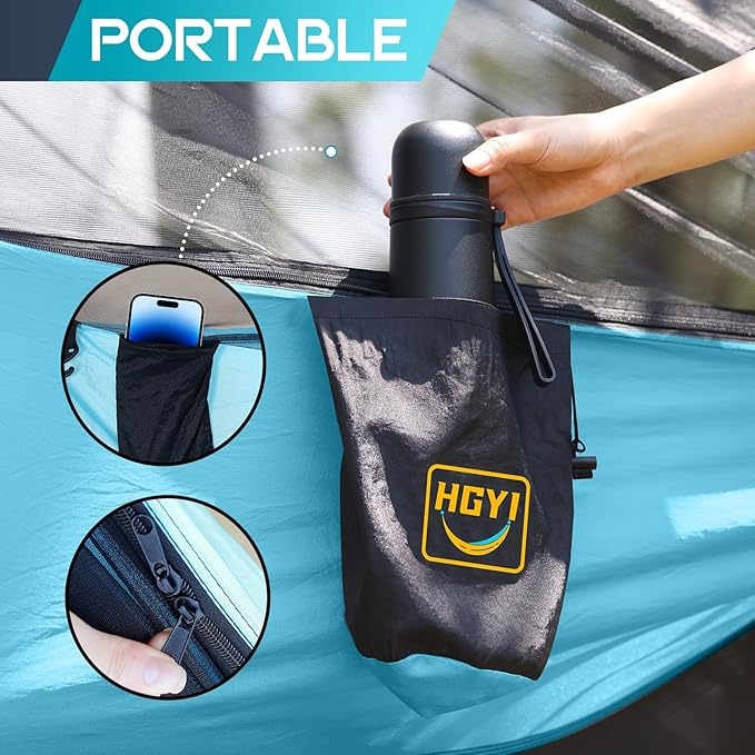 Camping Hammock Mosquito NetDouble &amp Single Portable Hammocks Hammocks with 2 Tree StrapsHammock Tent for Travel CampingCamping Accessories for Indoor Outdoor Hiking Backpacking Backyard Beach