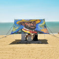 ALAZA African American Gogh Beach Tent Sun Shelter UPF50+ Protection Beach Shade Canopy w/ 4 Sandbags for Outdoor Camping Fishing Backyard Fun Picnic 10x9 ft