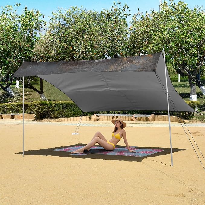 ALAZA Labrador Enjoy Music Beach Tent Sun Shelter Portable Canopy Sunshade for Outdoor Camping Picnics Backyard Fun 10x9 ft