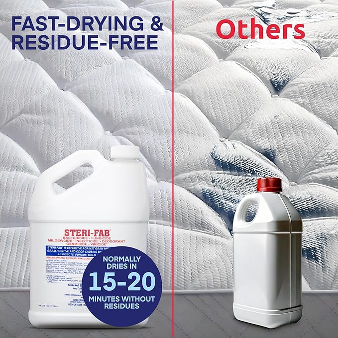 Steri-fab All-in-One Disinfectant &amp Insecticide Spray – Kills Bed Bugs Fleas Mites Roaches Viruses Fungi &amp Odors – Quick-Drying Non-Residual 1 Gallon Jug
