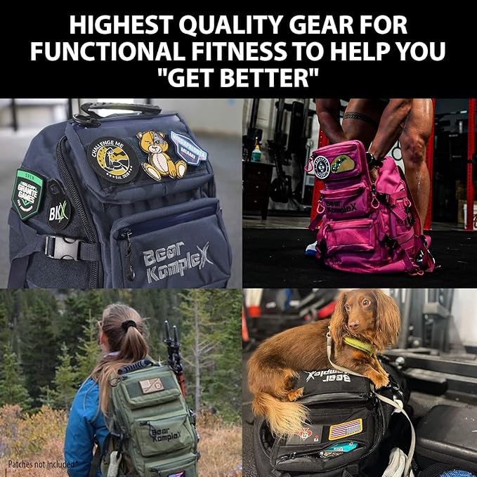 Bear KompleX Military Grade Tactical Backpack - Military Backpack Storage Organization Multiple Compartments Compression Straps MOLLE Webbing 1000 Denier Nylon Water Repellent Coating - 50L Navy
