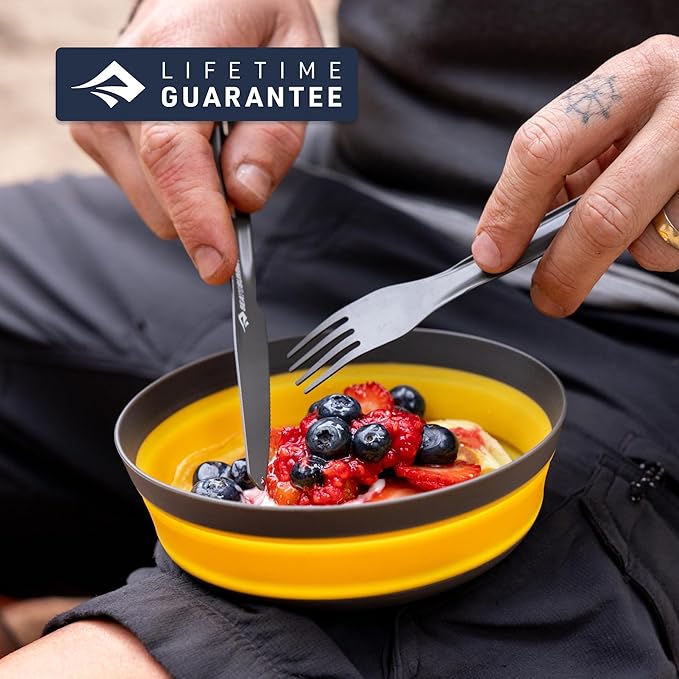 Sea to Summit Frontier Ultralight Collapsible Dinnerware Set 1-Person (Medium Bowl Large Bowl Cup)