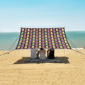 ALAZA Rainbow Pineapple Beach Tent Sun Shelter UPF50+ Protection Beach Shade Canopy w/ 4 Sandbags for Outdoor Camping Fishing Backyard Fun Picnic 10x9 ft