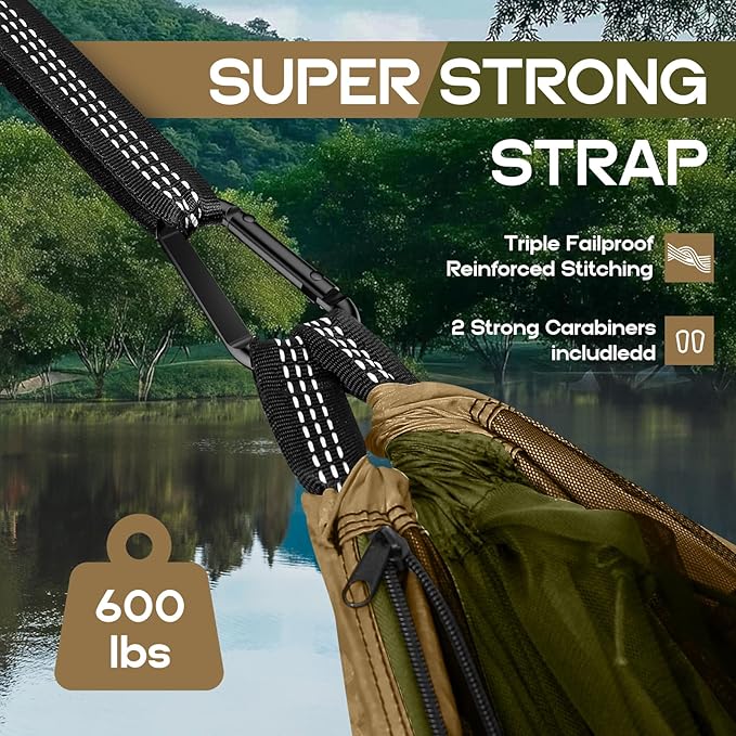 Camping Hammock Mosquito NetDouble &amp Single Portable Hammocks Hammocks with 2 Tree StrapsHammock Tent for Travel CampingCamping Accessories for Indoor Outdoor Hiking Backpacking Backyard Beach
