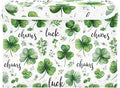 White Green Clover St. Patrick's Day Storage Box with Lid 1 PC Foldable Storage Bin with Lids Stackable Storage Bins Cube Closet Organizer Basket with Flip-Top Lid &amp Handles for Shoes Books Towels