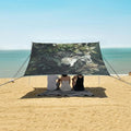 ALAZA Wolf King of Forest Beach Tent Sun Shelter UPF50+ Protection Beach Shade Canopy w/ 4 Sandbags for Outdoor Camping Fishing Backyard Fun Picnic 10x9 ft