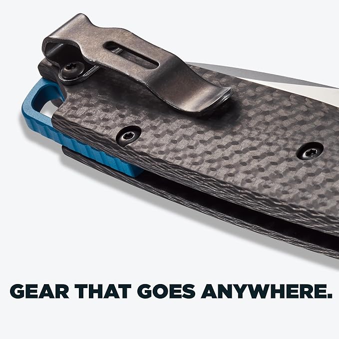 Benchmade - Bugout Outdoor EDC Folding Knife Slim Lightweight Drop-Point Blade Carbon Fiber (535-3)