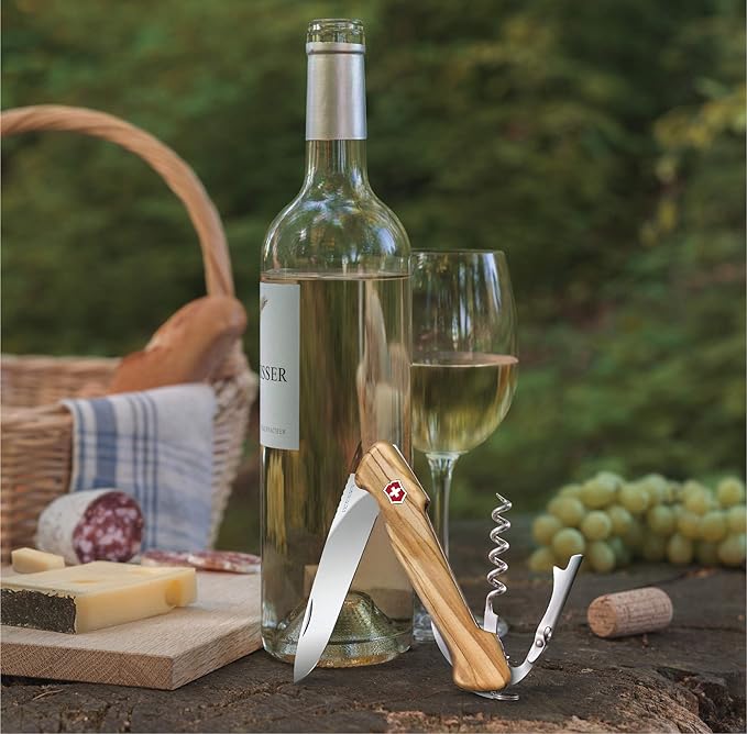 Victorinox Wine Master Olive With Pouch For the Wine Connoisseur in Olive Wood 5.1 inches
