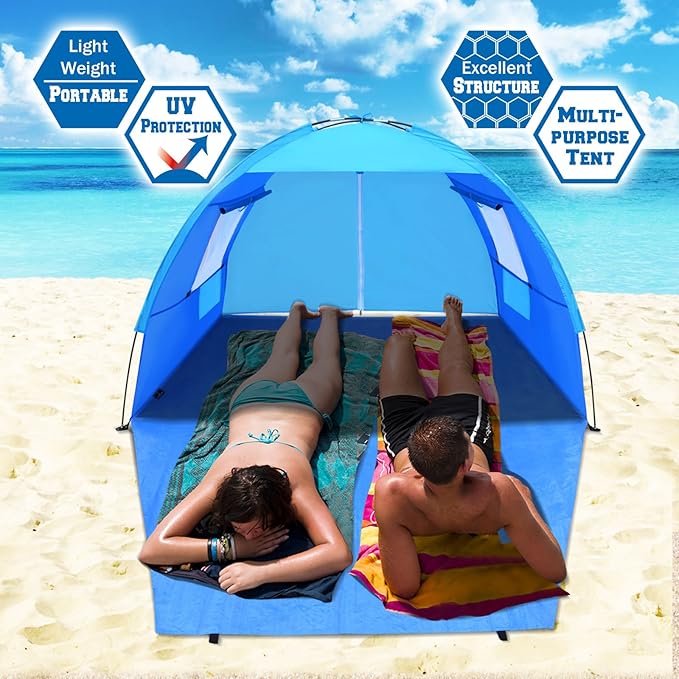 BenefitUSA POP UP Beach Tent Potable Shelter Camping Sun Shade Outdoor Canopy