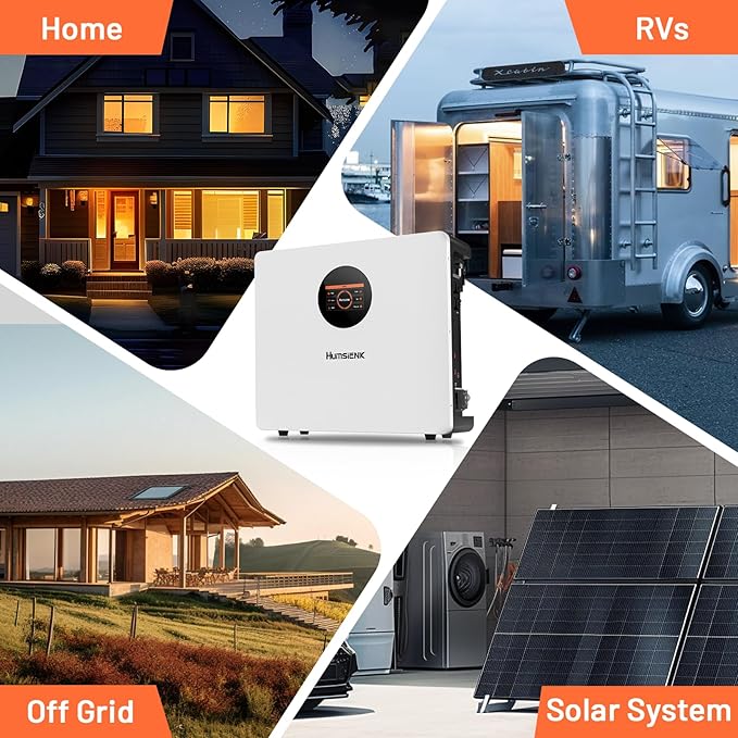 48V 100Ah LiFePO4 Lithium Battery Bluetooth with Active Balancing &amp Wall-Mounted 5.12kWh 100A BMS &amp LCD Monitor Grade A Cells 6000+ Cycles &amp 10-Year Lifespan for Home Energy Storage S