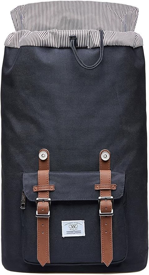 KAUKKO Laptop Outdoor Backpack College Schoolbag Bookbag Travel Hiking Rucksack fits 15-Inch Laptop