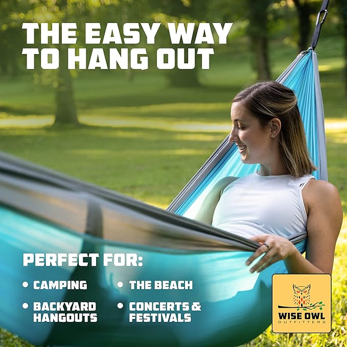 Wise Owl Outfitters Portable Hammock Stand 106x42 440lb Capacity - Sports &amp Outdoors