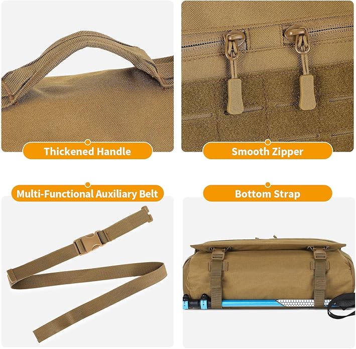 HUNTVP Messenger Bag Tactical Messenger Bag Men Canvas Shoulder Crossbody Military Laptop Bag for Work Outdoor Camping Hiking