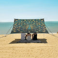 ALAZA Peacock Tail Beach Tent Sun Shelter Portable Canopy Sunshade for Outdoor Camping Picnics Backyard Fun 10x9 ft