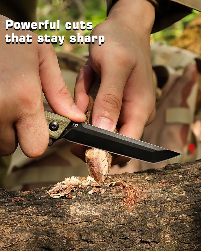 REMETTE Pocket Knife GD22K Flipper Open D2 Steel Tanto Folding knife with Durable G10 HandleMen Women Everyday Carry EDC KnifeSharp Camping Hiking Daily Work Knives