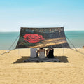 ALAZA Rose on Piano Musical Note Starry Beach Tent Sun Shelter Portable Canopy Sunshade for Outdoor Camping Picnics Backyard Fun 10x9 ft