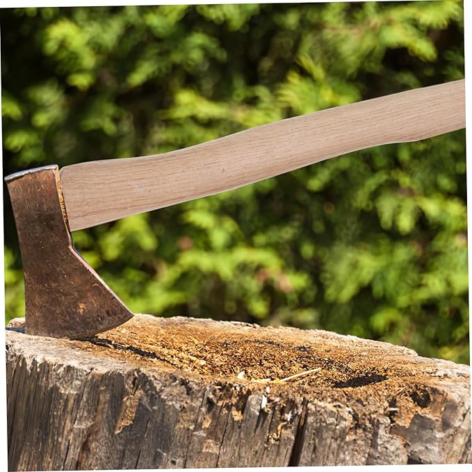 Abaodam Axe Handle Replacement Wooden Hatchet Handles Wedges Skidproof and Shockproof for Woodworking