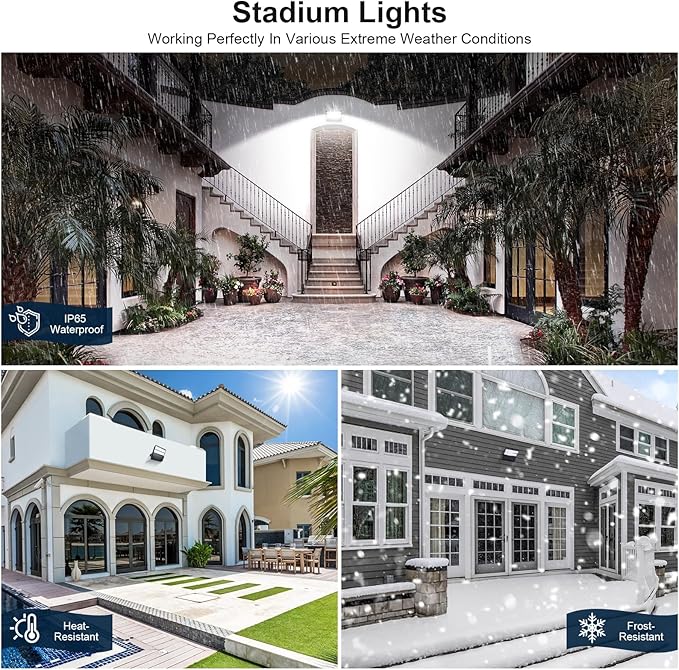 LED Flood Light 240W 36000LM Super Bright Shoe Box Stadium Light for Sports Arena &amp Parking Lot 5000K 120° Wide Angle 110-277V Outdoor High Mast Fixture