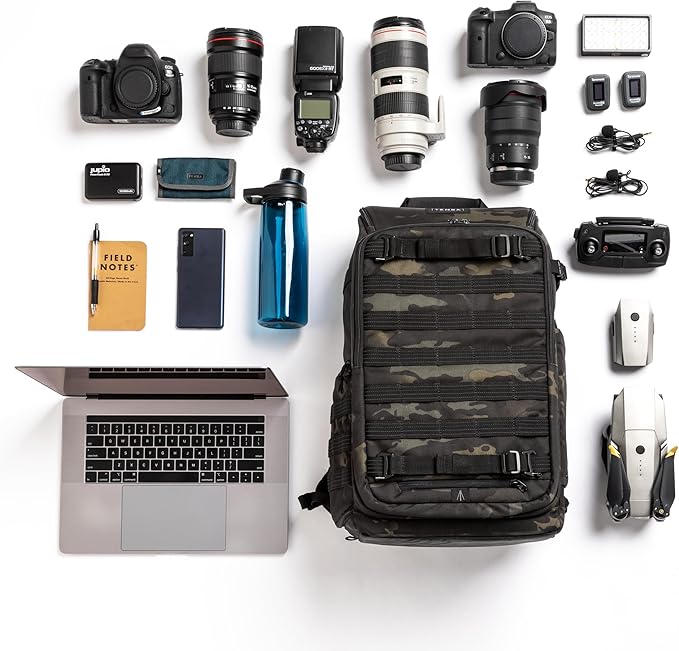 Tenba Axis v2 24L Camera Backpack for DSLR and Mirrorless cameras and lenses plus a 16-inch laptop – MutiCam Black (637-757)