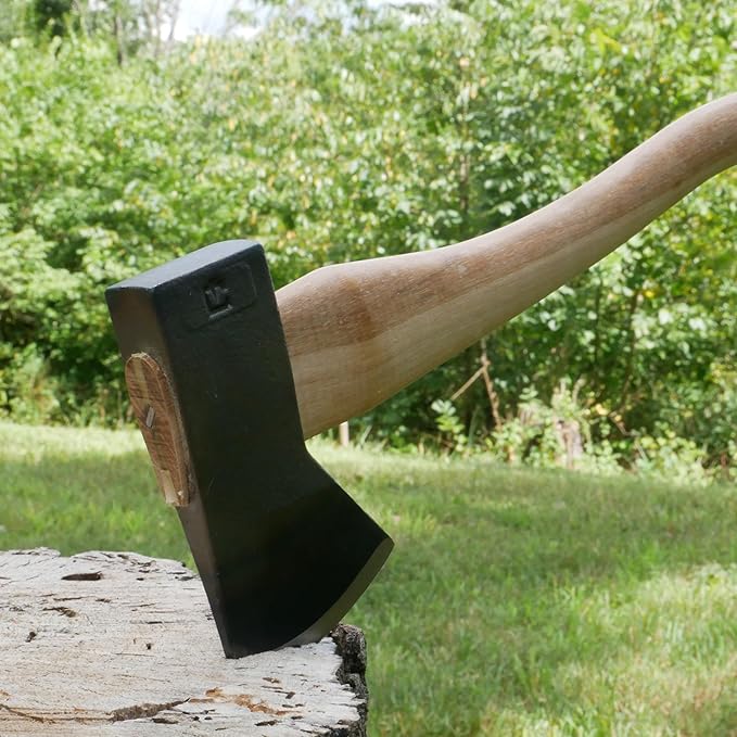 COUNCIL TOOL Hudson Bay Camp Axe - 2 lbs Hand Axe with 18 Curved Hickory Handle &amp Hardened Poll - SU20HB18C