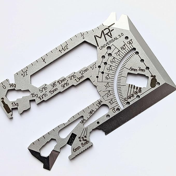 Universal 3.0 – 60+ Tools Credit Card Multitool with Knife – 440C Stainless Steel Wallet Multi Tool with Ruler Can &amp Bottle Opener for EDC Repairs &amp Outdoors | Combat Tested