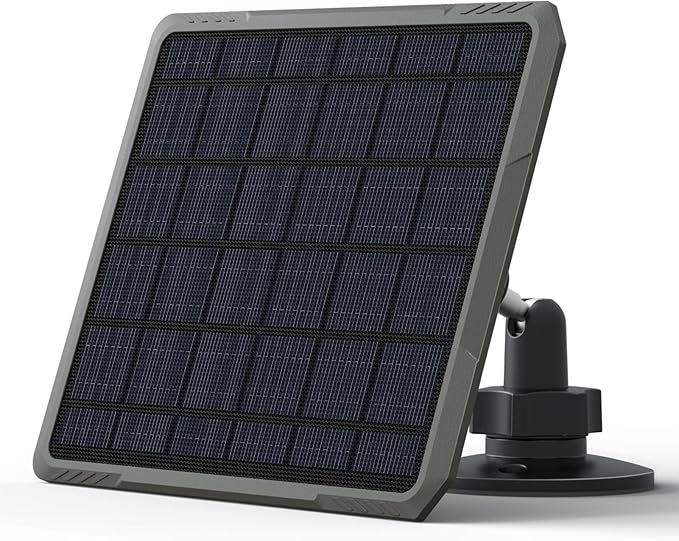 Meidase SP350 Solar Panel 5200mAh for Trail Camera Built-in Rechargeable Lithium Battery 12V/1A 9/1.3A 6V/2A 5.5x2.1 DC Plug 13-feet Cable Solar Panel