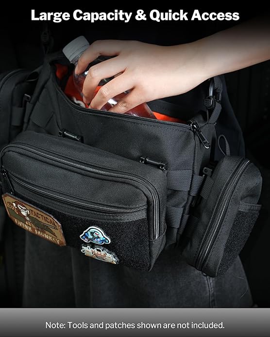 VIPERADE CHW3 Tactical Molle Bag with 3 Detachable Pouch EDC Pouch Organizer for Men 4 in 1 Sling Shoulder Crossbody Bag