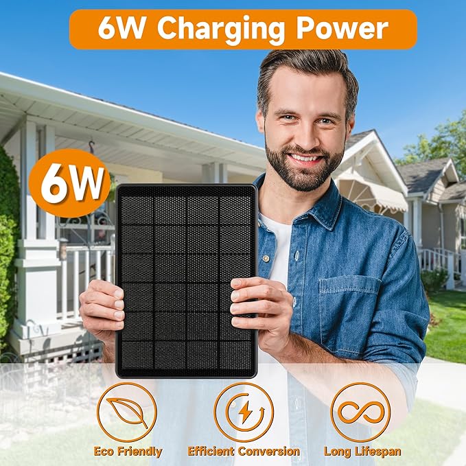 4 Pack Solar Panel for Blink Outdoor 2K+/4(4th Gen)/Outdoor(3rd Gen) XT3 and XT2/XT Camera6W Solar Charger for Blink with 360° Adjustable Mount 5.9in to 8.7in10ft Outdoor Power CableWaterproof