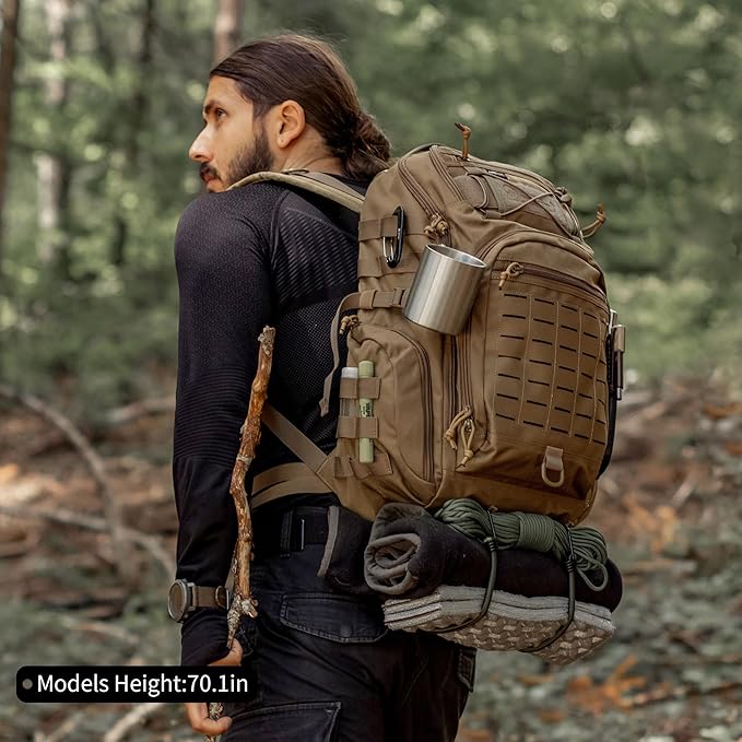 Mardingtop 30L Molle Military Backpack Tactical Backpack for Men Cordura Backpack for HikingCampingTrekking