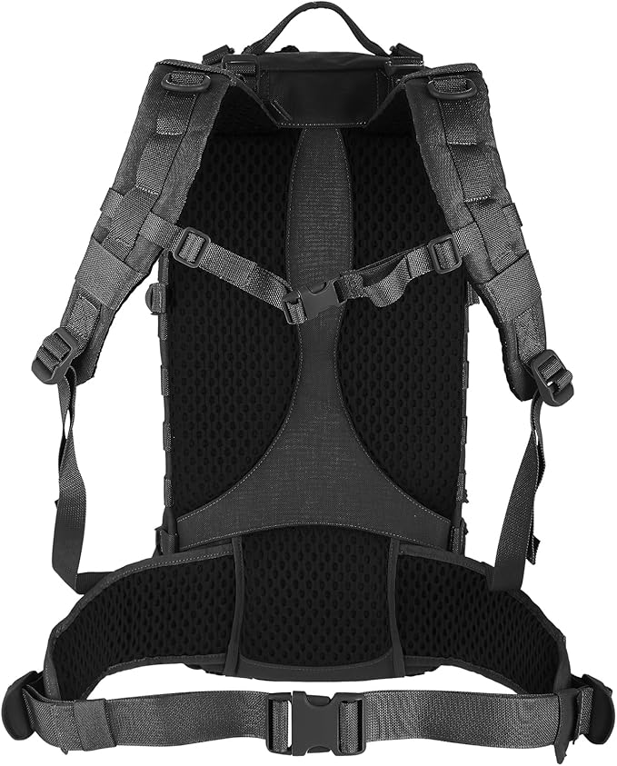 MAXPEDITION Gyrfalcon Backpack (Black) 36L Tactical Backpack with Detachable Waist Pack MOLLE Internal Frame Rucksack Military Survival Pack Bug Out Bag PT1054B